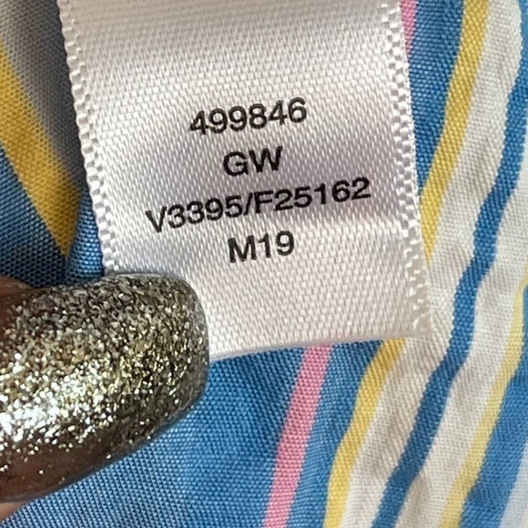 LANDS' END Seersucker Stripes Short Sleeve Shirt - 16-16.5 TALL Grampa Core NEW - Picture 9 of 9